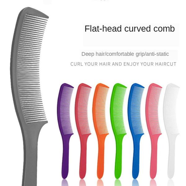 

hair brushes professional anti-static barber hairdressing cutting brush curved shaver clipper comb for home men salon, Silver