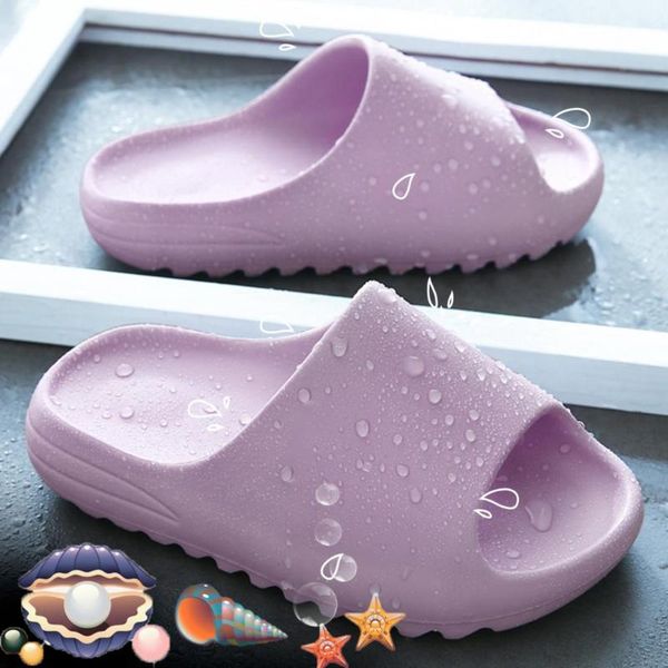 

slipper 2021 children slippers bathroom house shoes flip flops kids indoor sandals toddler girl slides thick button soft boys, Black;grey