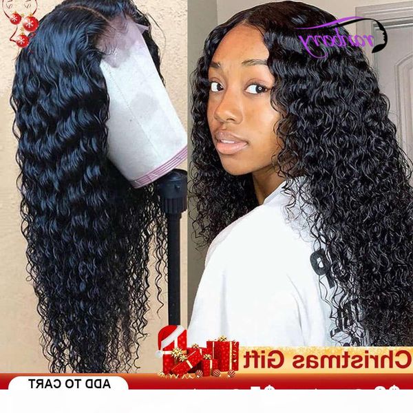

cranberry 4x4 deep wave peruvian lace closure wig 100% remy human hair wigs for black women 10-26inch, Black;brown