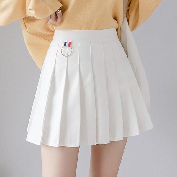 

skirts women pleated skirt schoolgirl short high waist magogo, Black