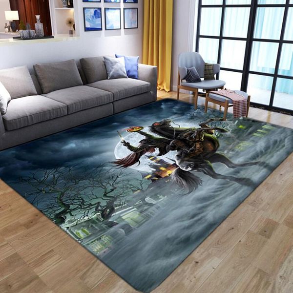 

carpets dreamlike horse for kids room soft flannel bedside mat halloween party home decor bedroom non-slip hallway rugs washable