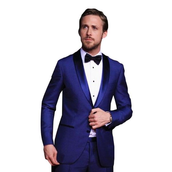 

men's suits & blazers (jacket+pants) fashion navy blue business 2 piece groom tuexdos for wedding formal prom suit party evening blazer, White;black