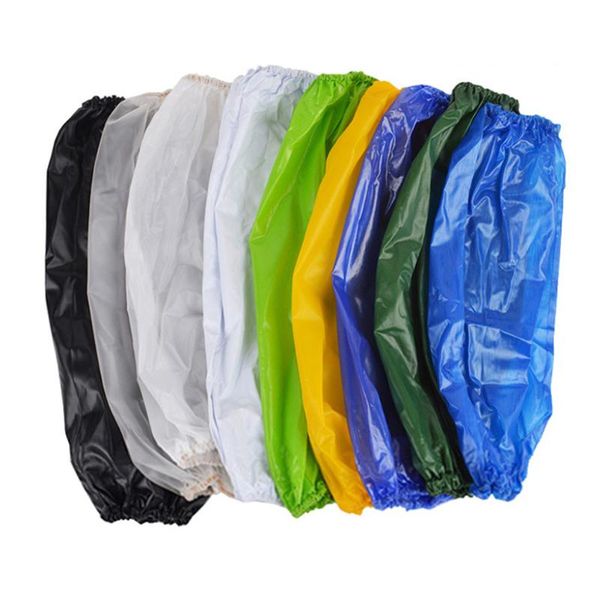 

3 pairs white pvc oversleeve useful antifouling oilproof arm sleeves covers kitchen cleaning tool for home daily use
