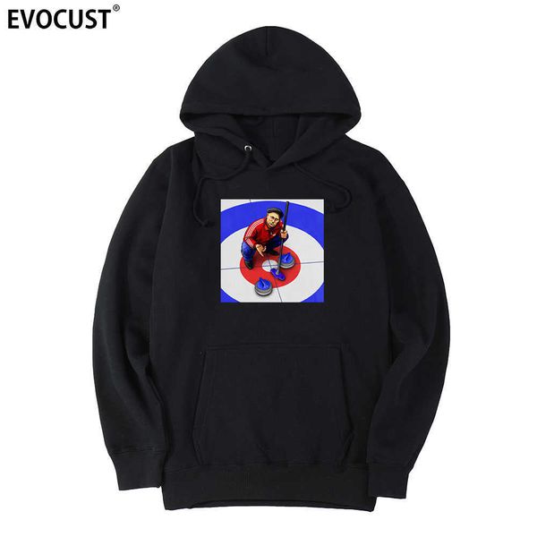 

combed cotton men's and women's hooded t-shirt, unisex, combed, Black