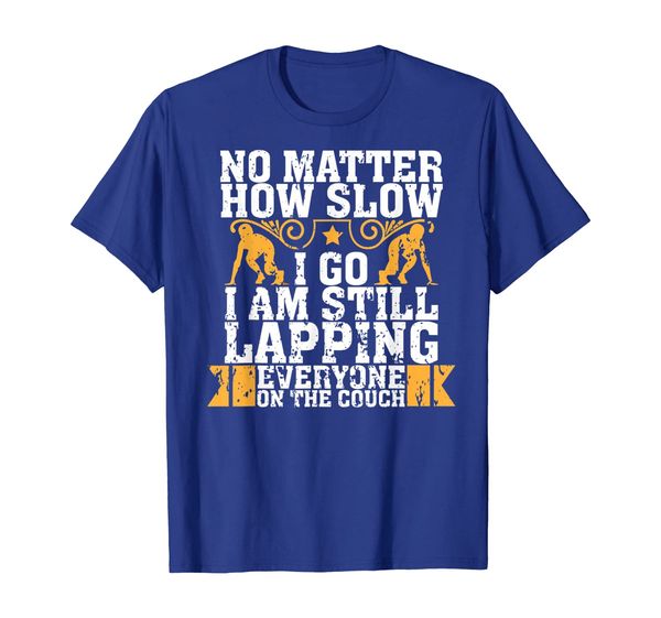 

running distressed no matter how slow i go t shirt, White;black