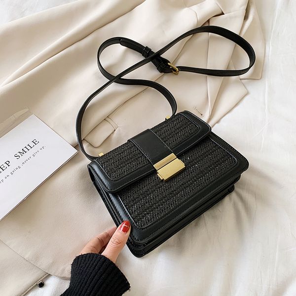 

small straw square bags for women 2020 summer crossbody bags lady travel purses and handbags female shoulder messenger bag