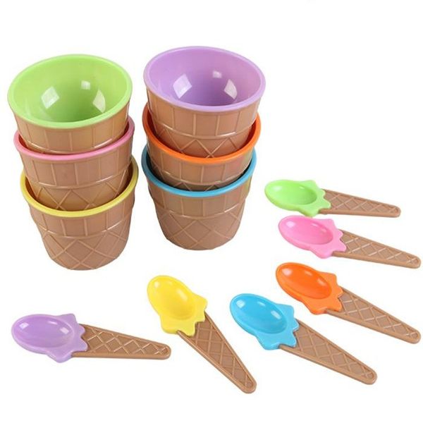 Kinder Eis Schalen Tasse Paare Schüssel Geschenke Dessert Container Halter Mit Löffel Kinder Geschenk Versorgung