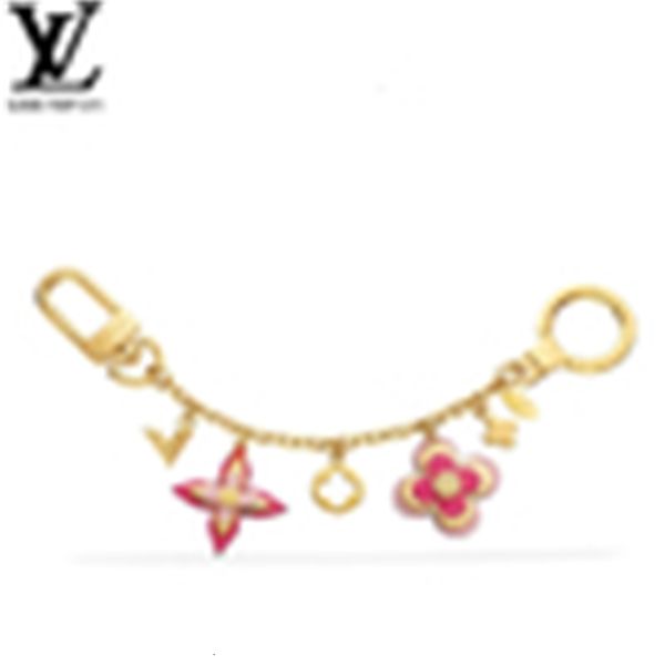 

brand designer luxury belt blooming flowers chain and m67288 fashion accessories keychains bag holder tapage charm key holders, Silver