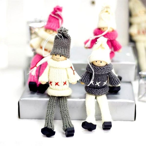 

christmas decorations 2 pcs/set 8.5*16cm cartoon woolen doll shape party year birthday favors lovely kids room bed desk sofa