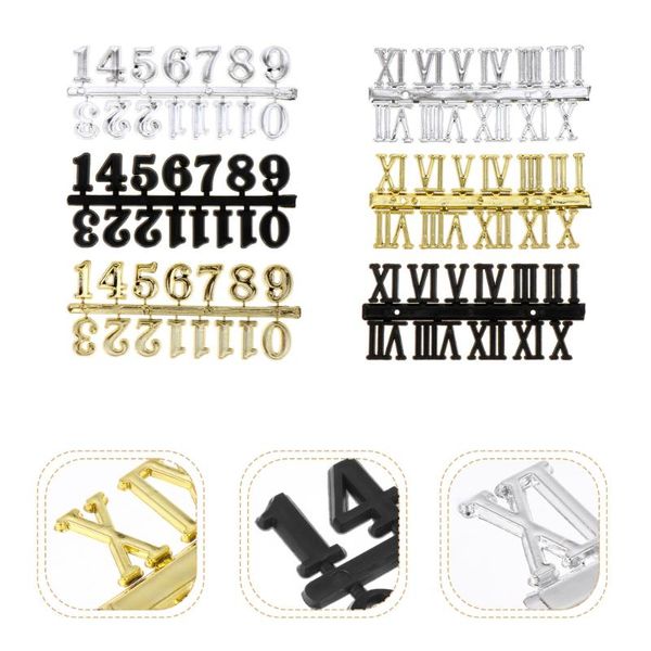 

wall clocks 6pcs clock numerals replacement arabic number and roman