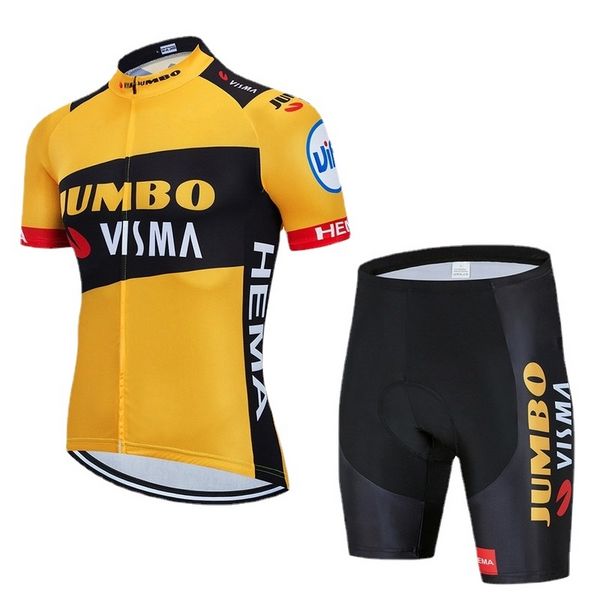 Jumbo Team traspirante Quick Dry Bambini Cycling Jersey Set per bambini Bike Boys Girls Vestiti Summer Bike Wear