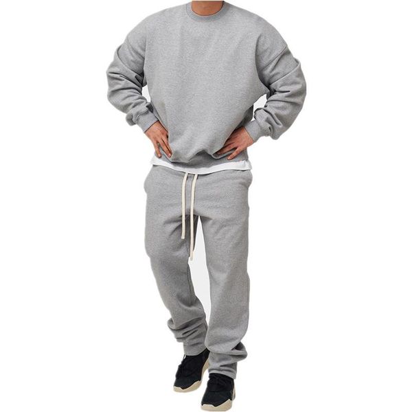 

men's tracksuits brothers sports suit men's autumn leisure running training loose large size, Gray