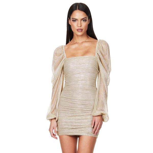 

casual dresses adyce summer fashion long sleeve dress for women 2021 mesh elegant lady celebrity club evening outwear mini party, Black;gray