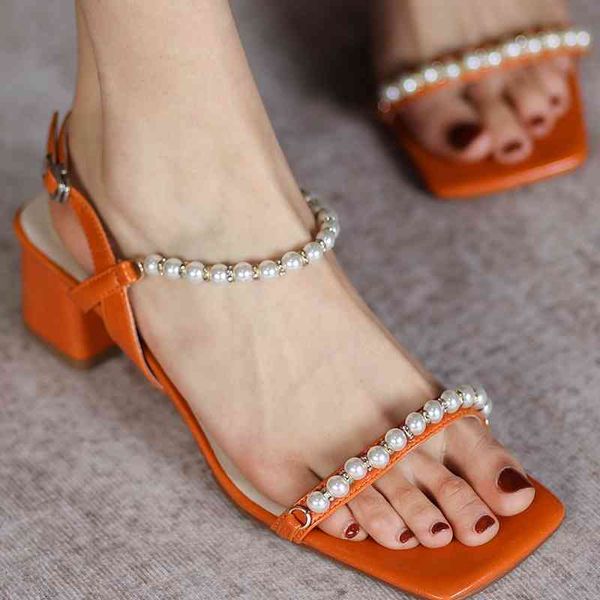 

sandals summer women's sandals shoes 22-25cmsuperfine upper fiber+ lambskin insole pearl current fashion buckle 2ec8, Black