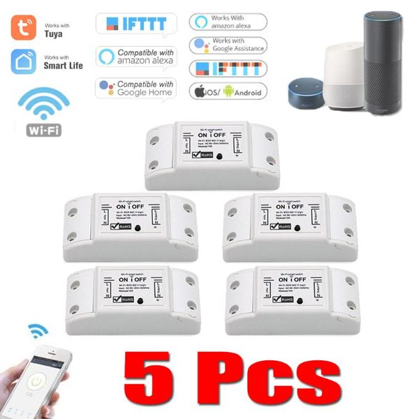 

smart home control universal wifi switch wireless remote breaker domotic led light controller module alexa google smartlife