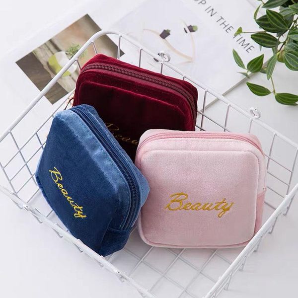 

portable sanitary pad pouch makeup organizer bolsa sanitaria large capacity sanitary napkin storage bag mask lipstick organizer