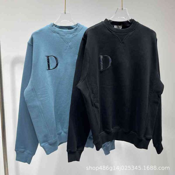 

women's hoodies & sweatshirts d home embroidered sweater star letters loose and versatile long sleeve pullover men's women's, Black