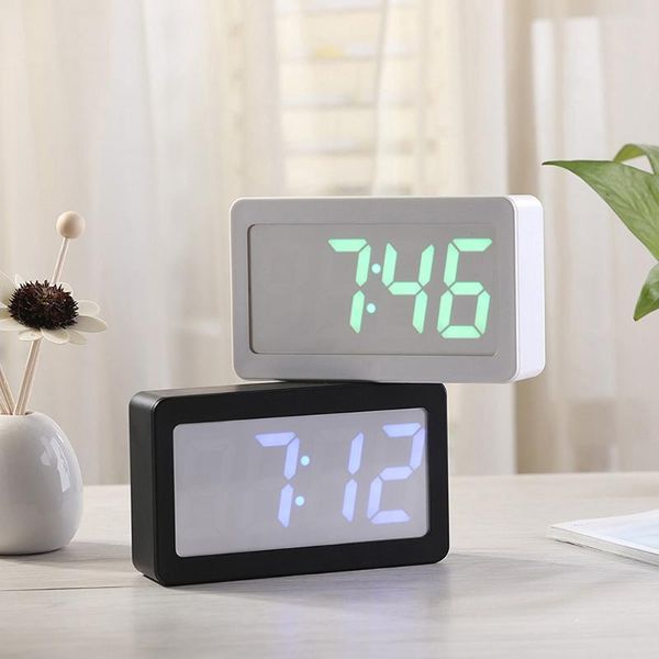 

other clocks & accessories digital led alarm clock time/temperature/date display changing color 3-level brightness sound control desktop