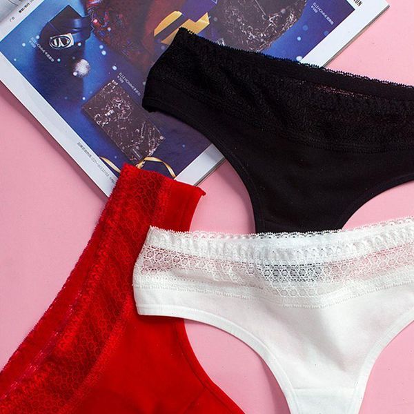 

ladies cotton transparent panties thongs string fashion hollow out lace low rise women g string seamless panties, White;black