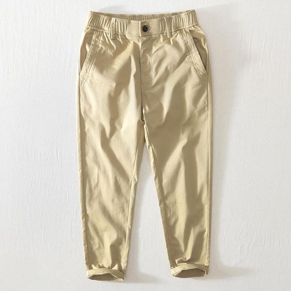 

men's pants 3014 men cargo summer for work straight harajuku mid-rise healthy cotton breathable streetwear casual simple trousers male, Black