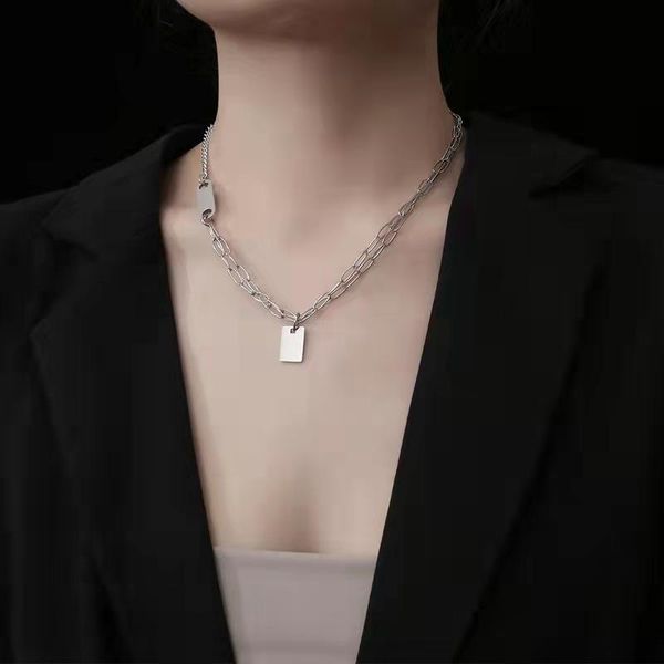 

chains jma ins style no gender trendy cool boy texture stitching necklace, Silver