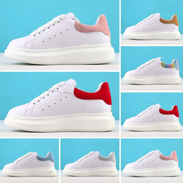 

2022 mens casual shoes womens sneaker fashion chaussures shoe beautiful platform sneakers leather solid colors dress large suede trainers, White;red