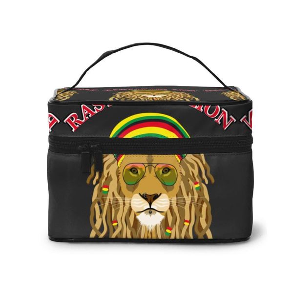 

multifunction travel cosmetic bag neceser women rastafari lion rasta hair makeup bags make up cases