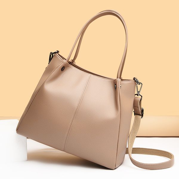 

women fashion soft leather hand messenger elegant shoulder large capacity tote bags