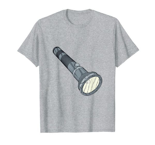 

flashlight no light electricity t-shirt, White;black