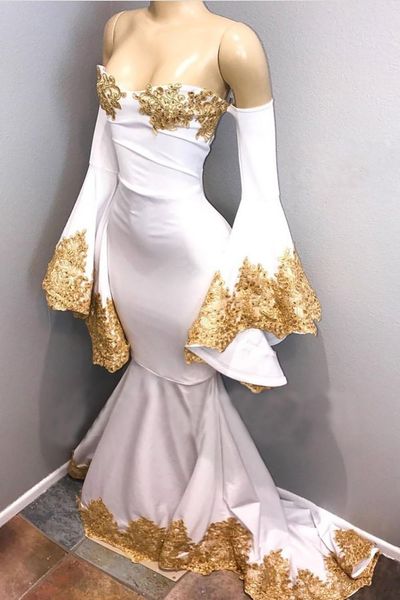 

white prom dresses mermaid long sleeves appliques lace beaded long prom gown dubai kaftan evening dresses robe de soiree, Black;red