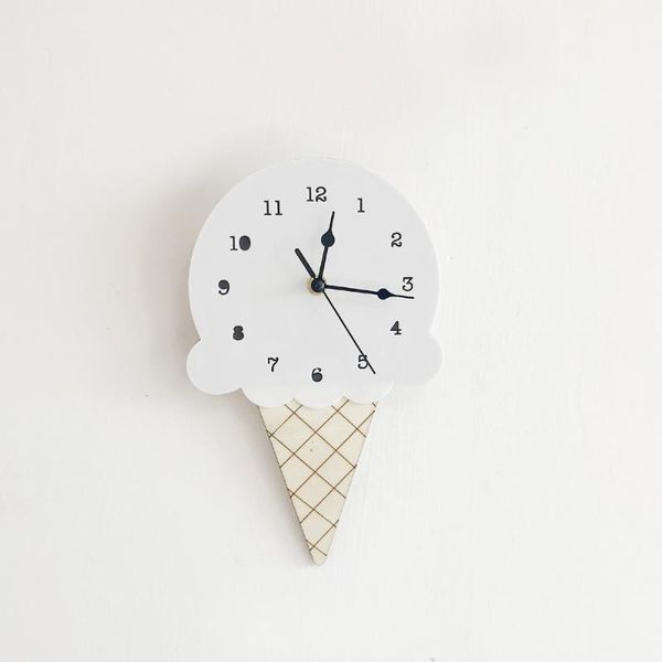 

wall clocks nordic ice cream cartoon mute watch home decor kids room decoration ornament baby christmas gift