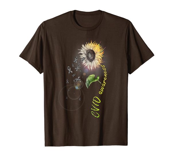 

cvid awareness sunflower tshirt, White;black