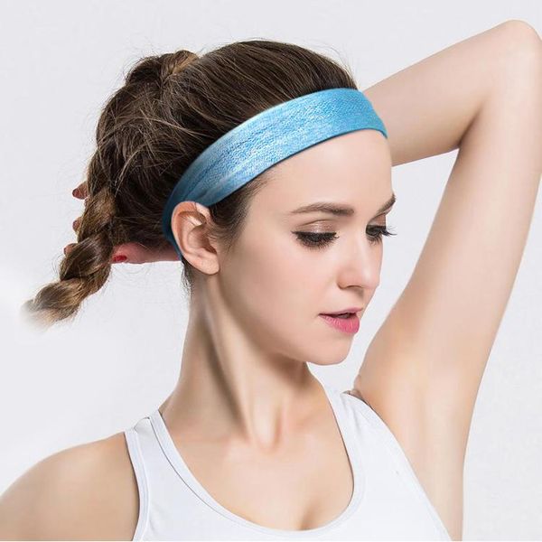 

aolikes skid-elastic silicon sweatband quick dry hair bands sweat absorbing running yoga gym head band sports headbands, Yellow;black