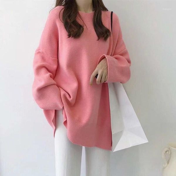 

new 2019 autumn 10 colors candy solid sweater women pullover korean loose sweet style elegant casual knitted jumper f5381, White;black