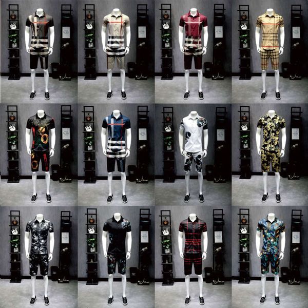 

shirt suit men's summer new style 2020 short sleeve trend personality handsome youth popular large setwinter, White;black