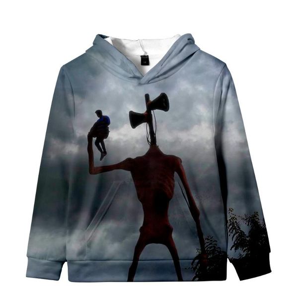 

men's hoodies & sweatshirts 2021 product trend 3d digital printing siren head series children autumn and winter hooded, Black