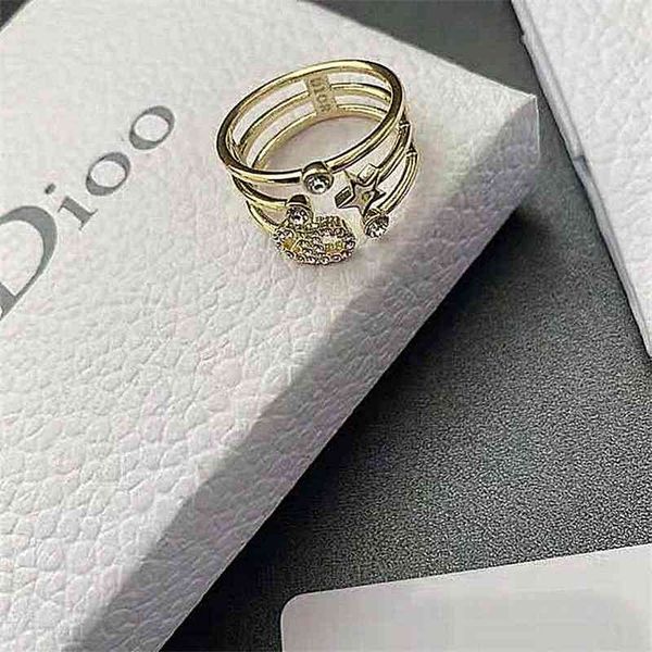 

designer jewelry new small letter ring aggressive 14k color brings you an alternative sense fashion bh11, Silver