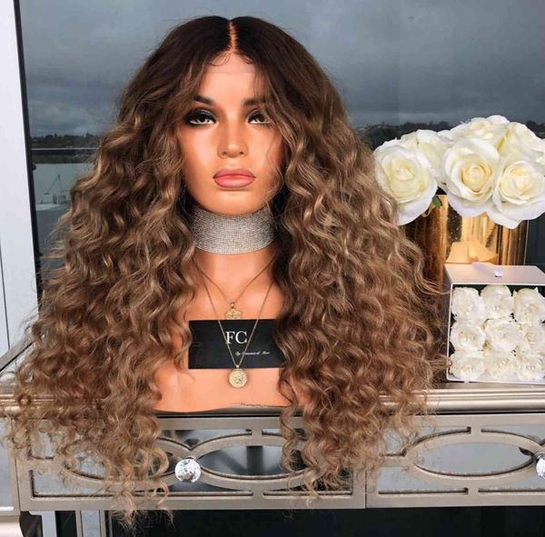 

wig women's chemical fiber high temperature silk long curly hair, Black;brown