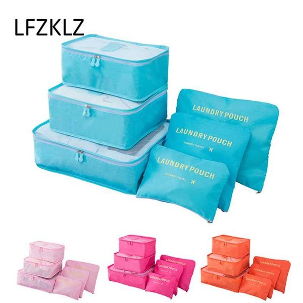 

cosmetic bags & cases lfzklz 6 pcs sale travel organizer storage bag set clothes pouch suitcase home closet for accessorie
