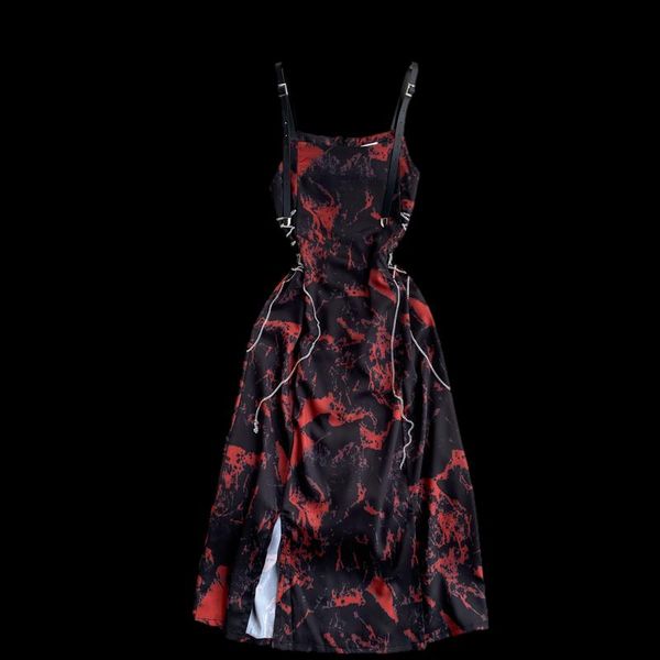 

casual dresses european american summer vestidos female sling square neck chain strap self-cultivation holiday midi dress dk452, Black;gray