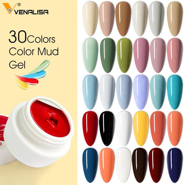

nail gel 30 color mud painting set full coverage creamy for art design 5ml soak off uv led polish varnish, Red;pink