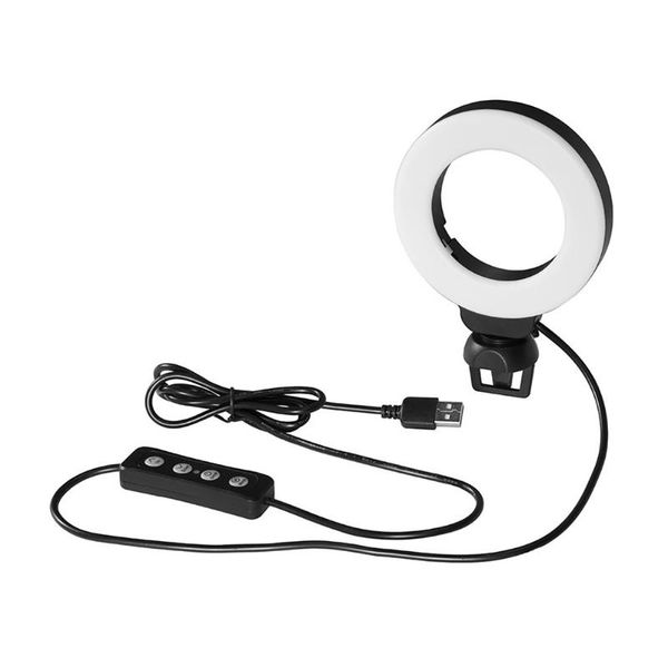 

flash heads 4 inch live streaming with clip selfie ring light pography professional vlog 48pcs led portable for lapvideo conference