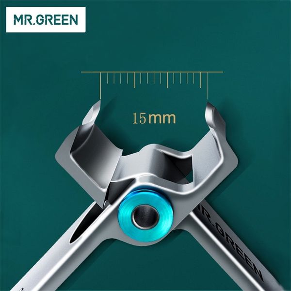

mr.green nail clipper trimmer stainless steel tools manicure thick scissors with glass nail file s cutter 211007