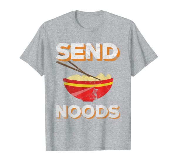 

send noods quote tshirt print asian ramen noodles t shirt, White;black
