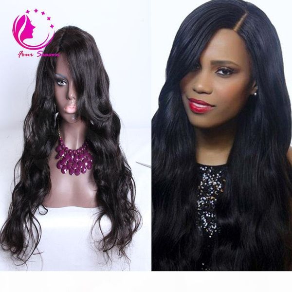 

100% unprocessed brazilian virgin hair upart wig body wave middle side part u part human hair wig for black women hipping, Black;brown