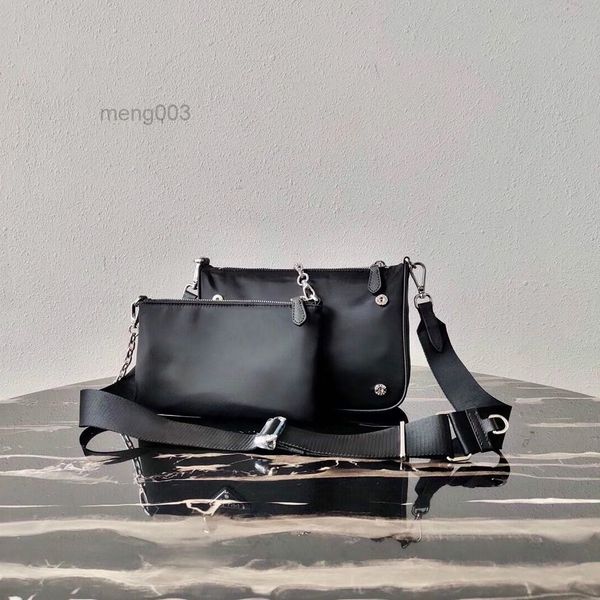 

fashion women tote twin set shoulder bag messenger bag 2 piece set canvas satchel lady handbag for men presbyopic mini package cross body
