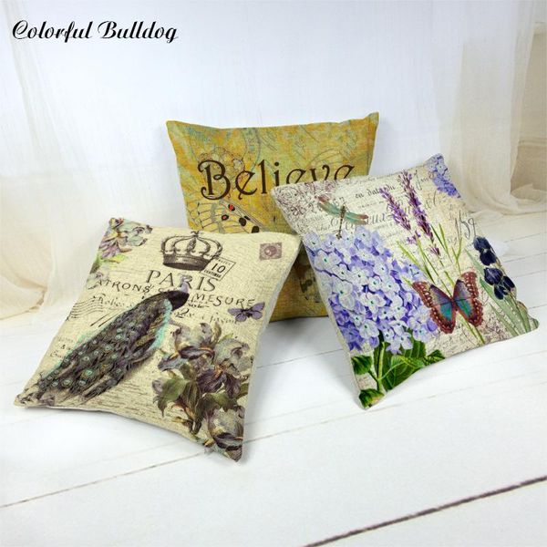 

cushion/decorative pillow stylish vintage bird flower peacock cushion cover decorative for home sofa cute office 43*43cm houseware throw pil