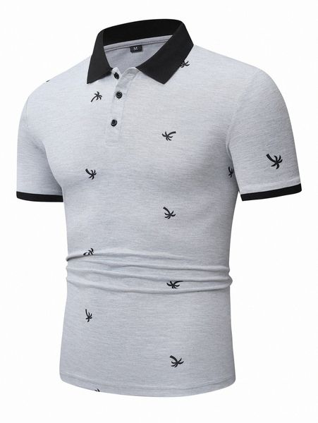 

men random coconut tree print polo shirt h3kv#, White;black