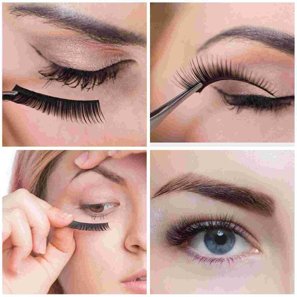 

false eyelashes eyelash holder leopard rhinestone storage box fake packing