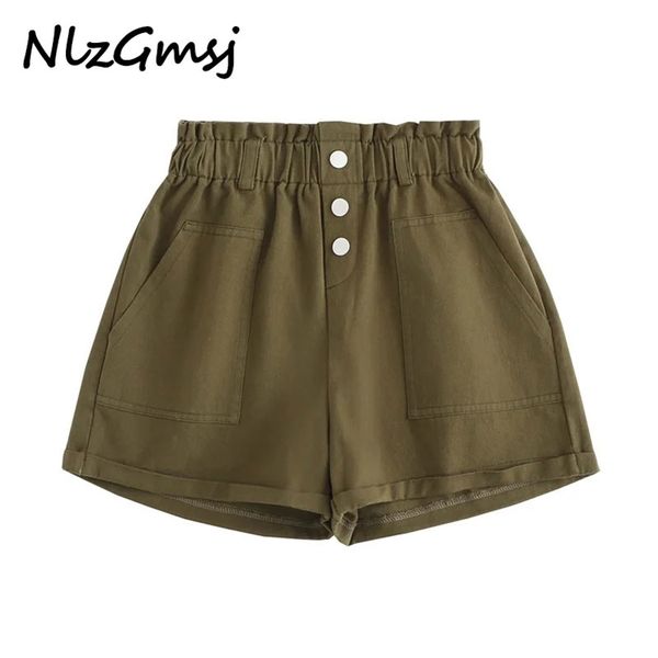 

women's shorts basic casual comfortabl elegant wild wide leg clothing tight high waist 05 210628, White;black